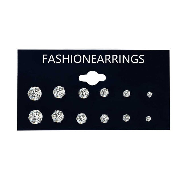 Set Of Kristal Silver and Gold Earrings - Shopeasywear