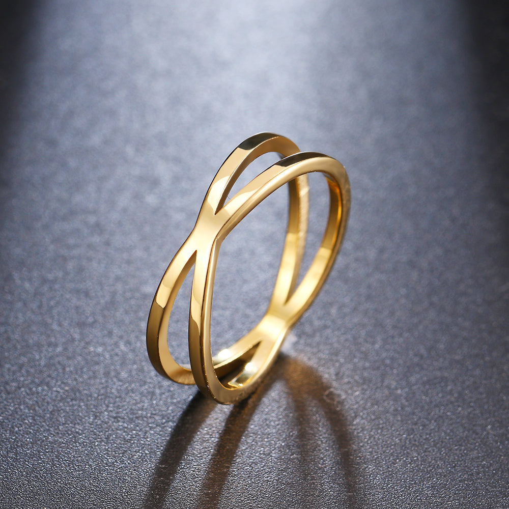 CACANA Bohemian Vintage Cross Gold Rings for Women Wedding Trendy Stainless Steel Chain Jewelry Large Antique Rings Anillos R451 - Shopeasywear