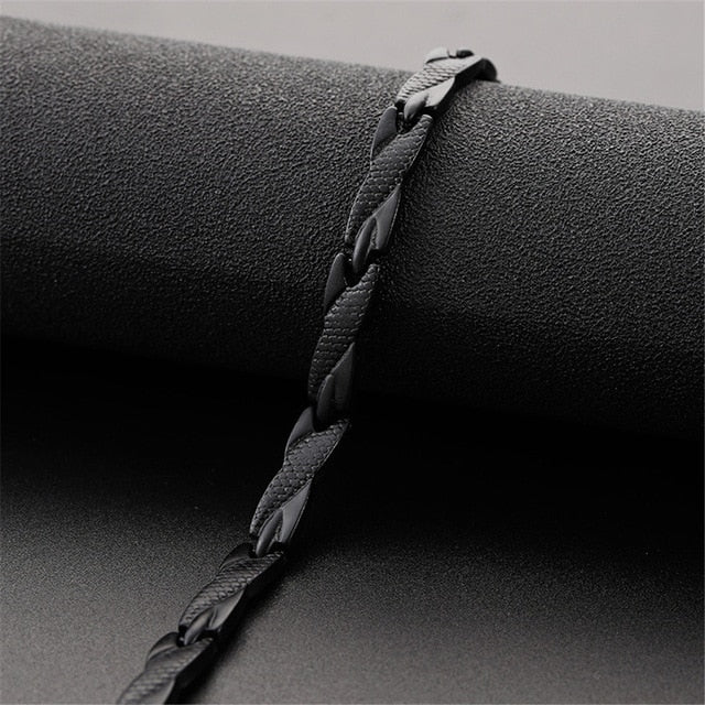 Men's Bracelets Abrray Magnetic Hematite Copper Bracelet with Hook Buckle Clasp Therapy Bangles Man Health Care Jewelry - Shopeasywear