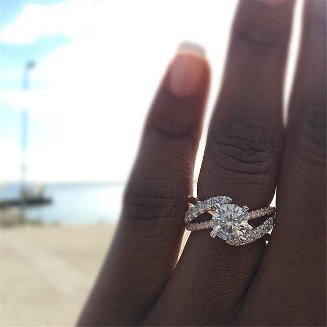 New Trendy Crystal Engagement Rings For Women - Shopeasywear