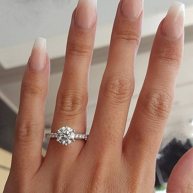 New Trendy Crystal Engagement Rings For Women - Shopeasywear