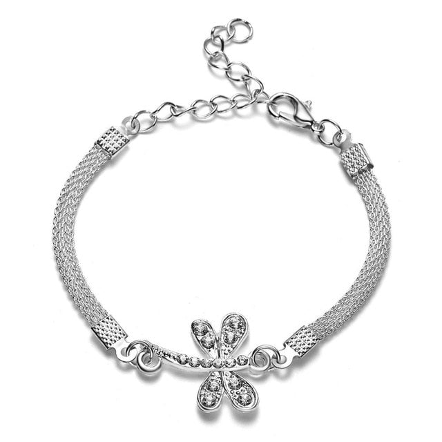 2020 High Quality Silver Bracelets With Crystals Rhinestone Infinity Bracelet Men's Women's Jewelry - Shopeasywear