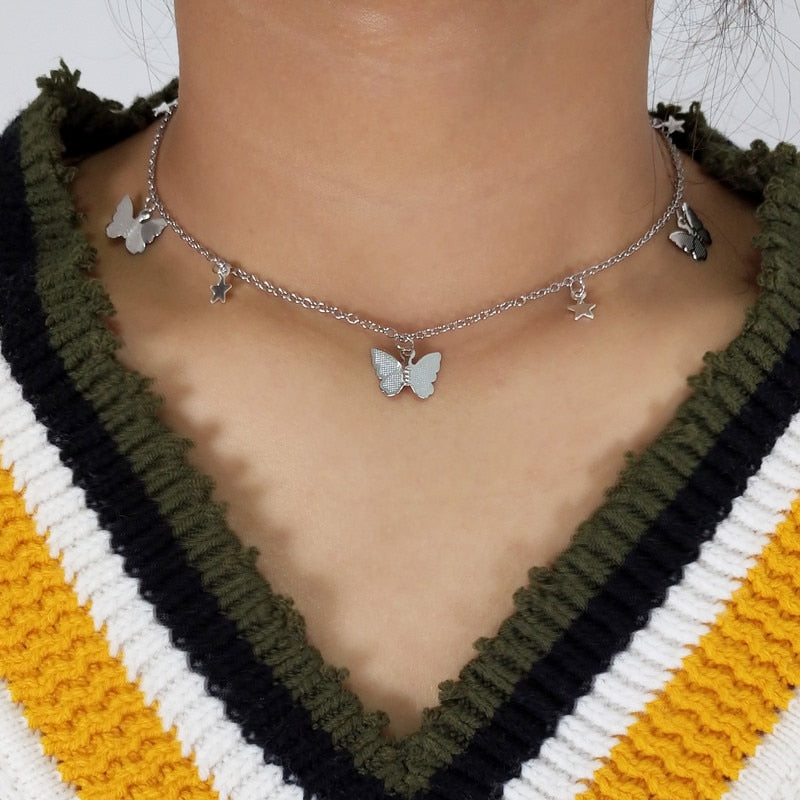 Gold Silver Color Chain Necklaces - Shopeasywear