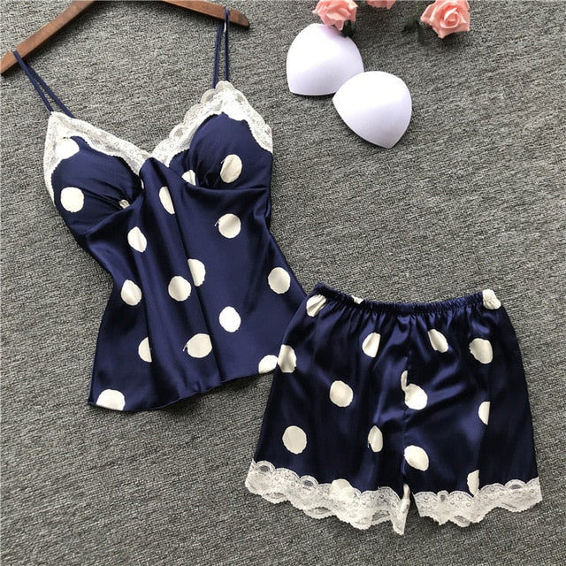 Sexy Women Pajamas with Chest Pad