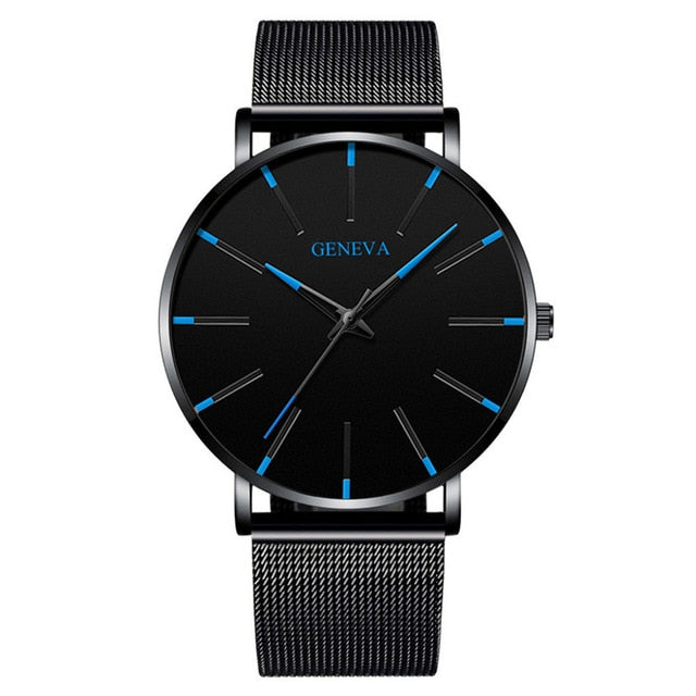 Reloj Hombre 2020 Mens Minimalist Watches Ultra Thin Mesh Belt Watch Luxury Men's Watch Business Casual Quartz Wristwatch - Shopeasywear
