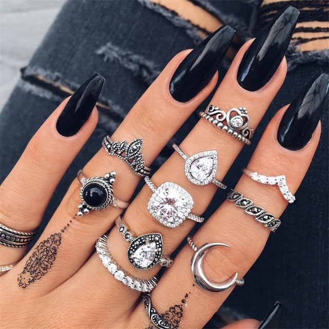 15 Pcs/set Ring Set For Women - Jeglow store