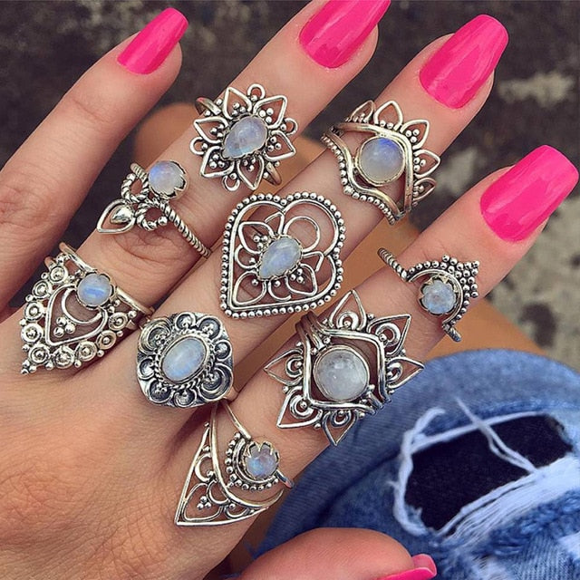 15 Pcs/set Ring Set For Women - Shopeasywear