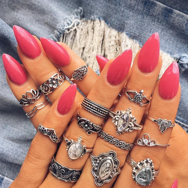 15 Pcs/set Ring Set For Women - Jeglow store