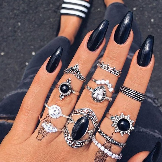 15 Pcs/set Ring Set For Women - Shopeasywear