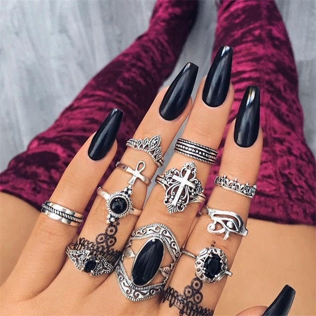 15 Pcs/set Ring Set For Women - Jeglow store