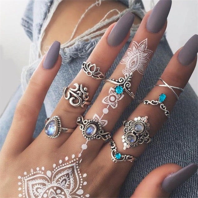 15 Pcs/set Ring Set For Women - Jeglow store
