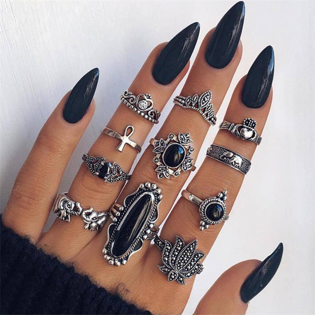 15 Pcs/set Ring Set For Women - Jeglow store