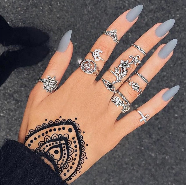 15 Pcs/set Ring Set For Women - Jeglow store