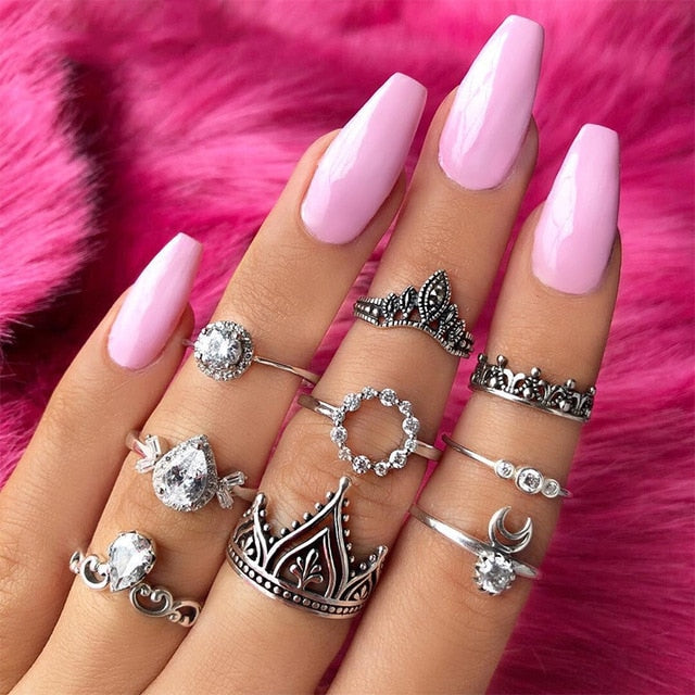 15 Pcs/set Ring Set For Women - Jeglow store