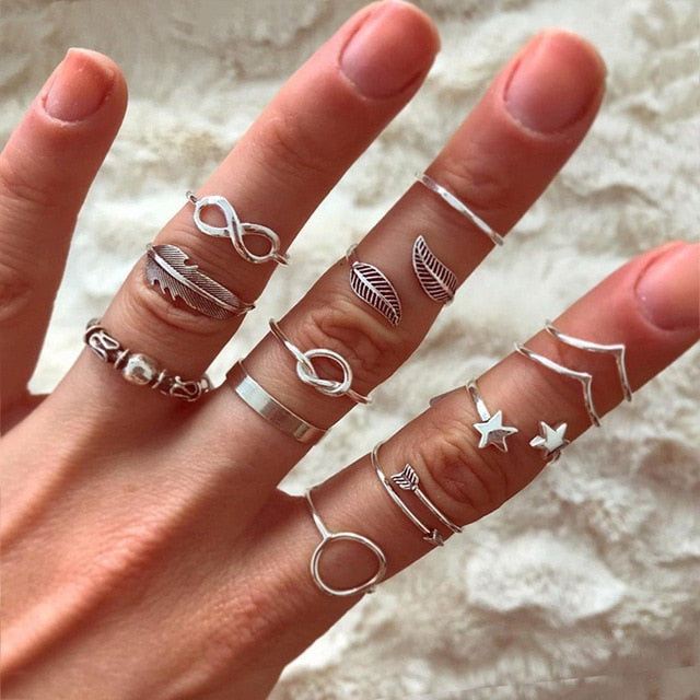 15 Pcs/set Ring Set For Women - Jeglow store