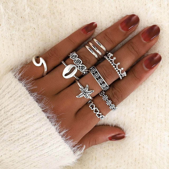15 Pcs/set Ring Set For Women - Shopeasywear
