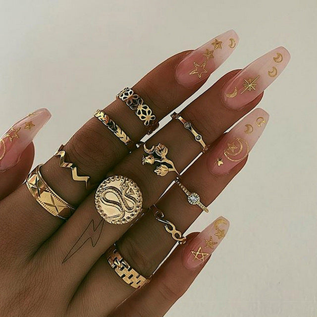 15 Pcs/set Ring Set For Women - Shopeasywear