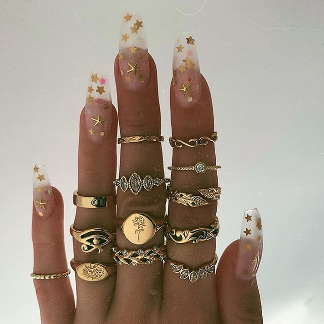 15 Pcs/set Ring Set For Women - Shopeasywear