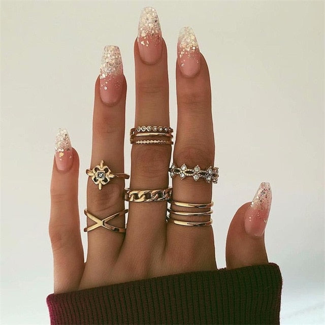 15 Pcs/set Ring Set For Women - Shopeasywear