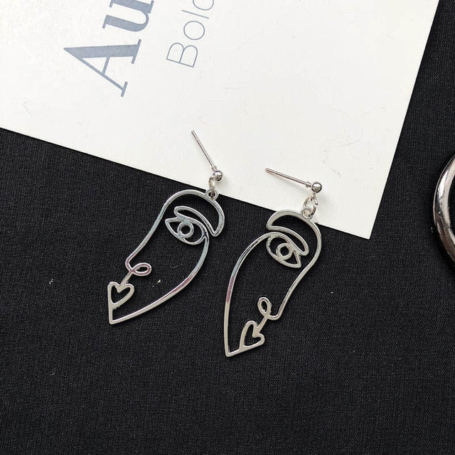 Face Drop Earrings For Women - Jeglowstore
