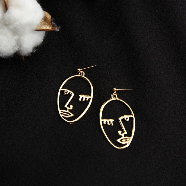 Face Drop Earrings For Women - Jeglowstore