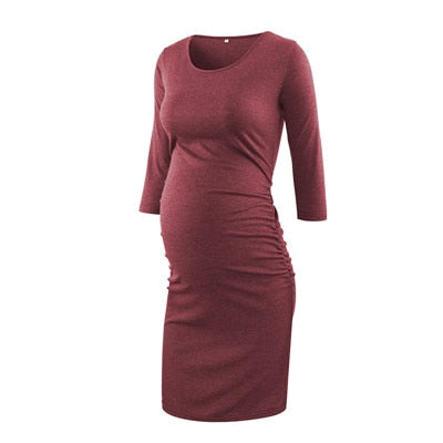3pcs Women's Side Ruched Maternity Clothes