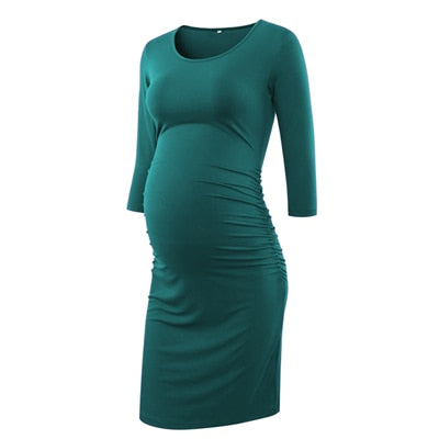 3pcs Women's Side Ruched Maternity Clothes