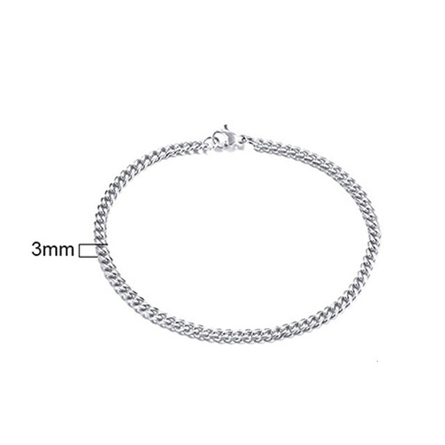 Men's Bracelet Curb Cuban Link Chain Stainless Steel Mens Womens Bracelets Bangle Gold Tone No Fade 3mm to 11mm - Shopeasywear