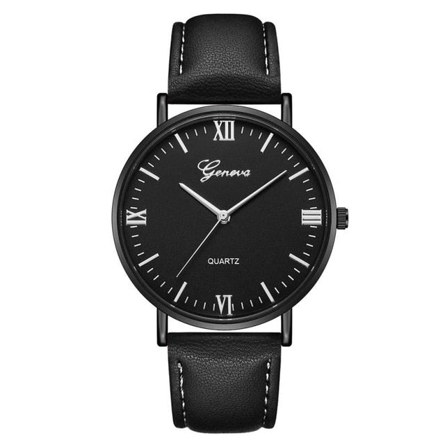 2018 Reloj Fashion Large Dial Military Quartz Men Watch Leather Sport Watches Classic Clock Wristwatch Relogio Masculino #D - Shopeasywear