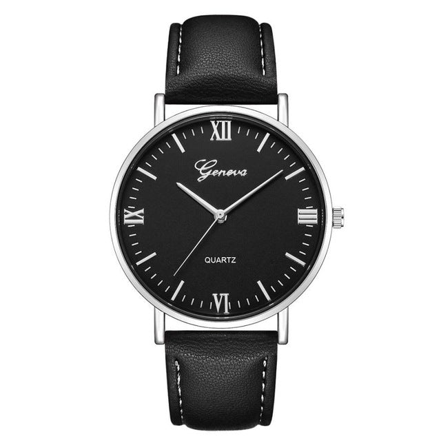 2018 Reloj Fashion Large Dial Military Quartz Men Watch Leather Sport Watches Classic Clock Wristwatch Relogio Masculino #D - Shopeasywear