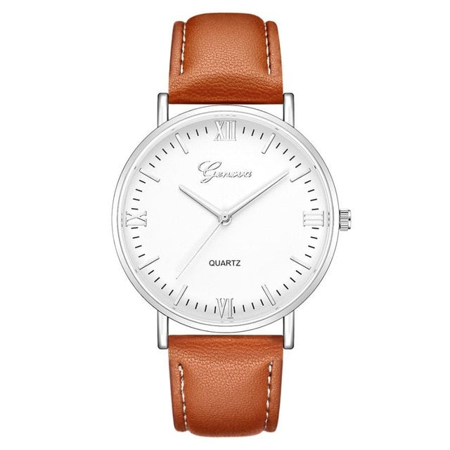2018 Reloj Fashion Large Dial Military Quartz Men Watch Leather Sport Watches Classic Clock Wristwatch Relogio Masculino #D - Shopeasywear