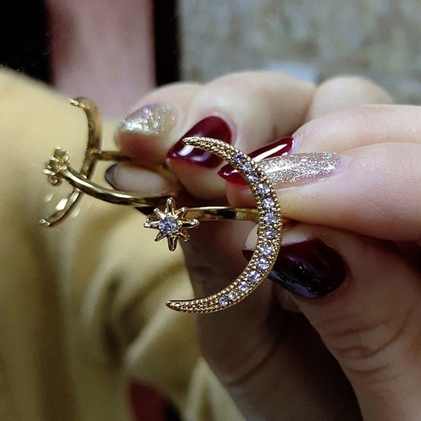 Crescent Moon Ring For Women - Shopeasywear