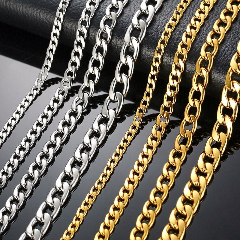 Silver Gold Color Solid Necklace - Shopeasywear