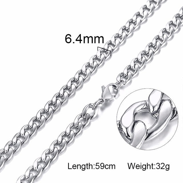 Silver Gold Color Solid Necklace - Shopeasywear