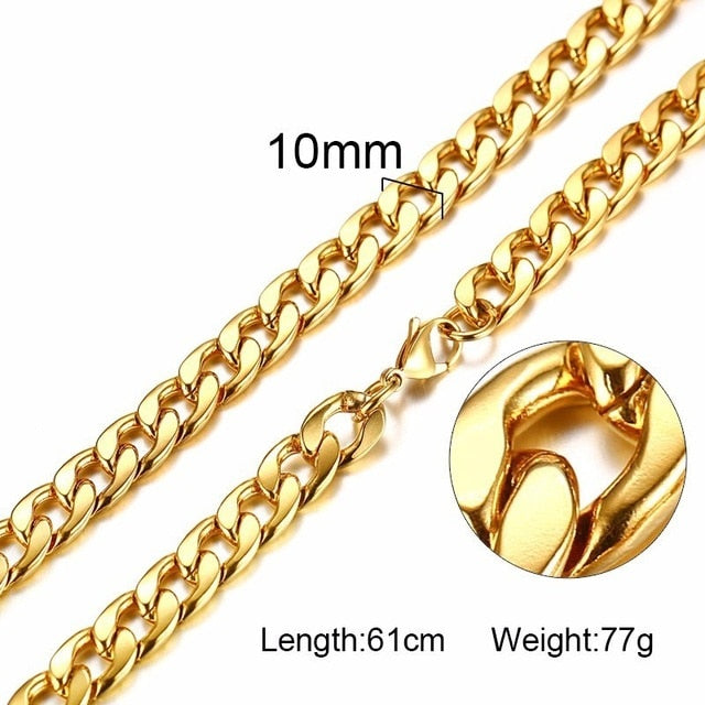 Silver Gold Color Solid Necklace - Shopeasywear