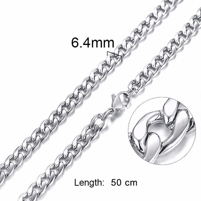 Silver Gold Color Solid Necklace - Shopeasywear