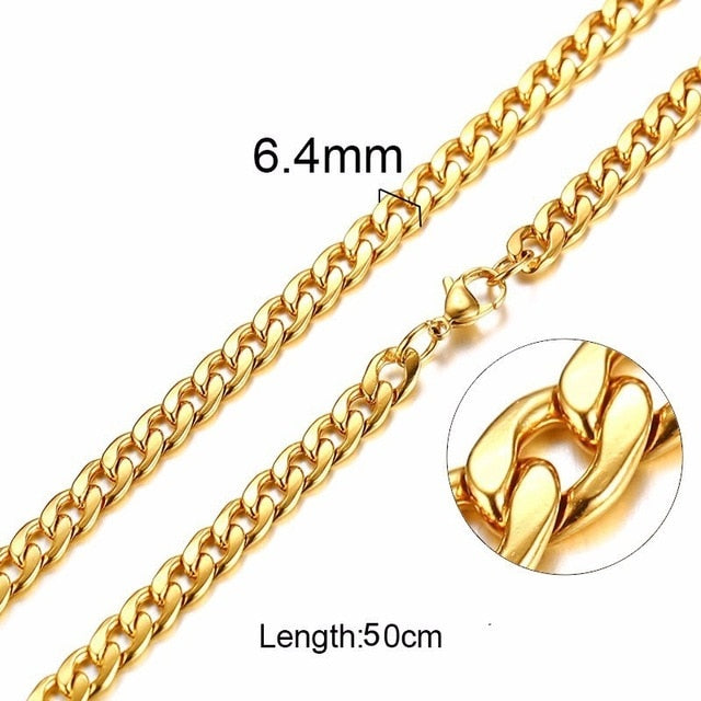 Silver Gold Color Solid Necklace - Shopeasywear