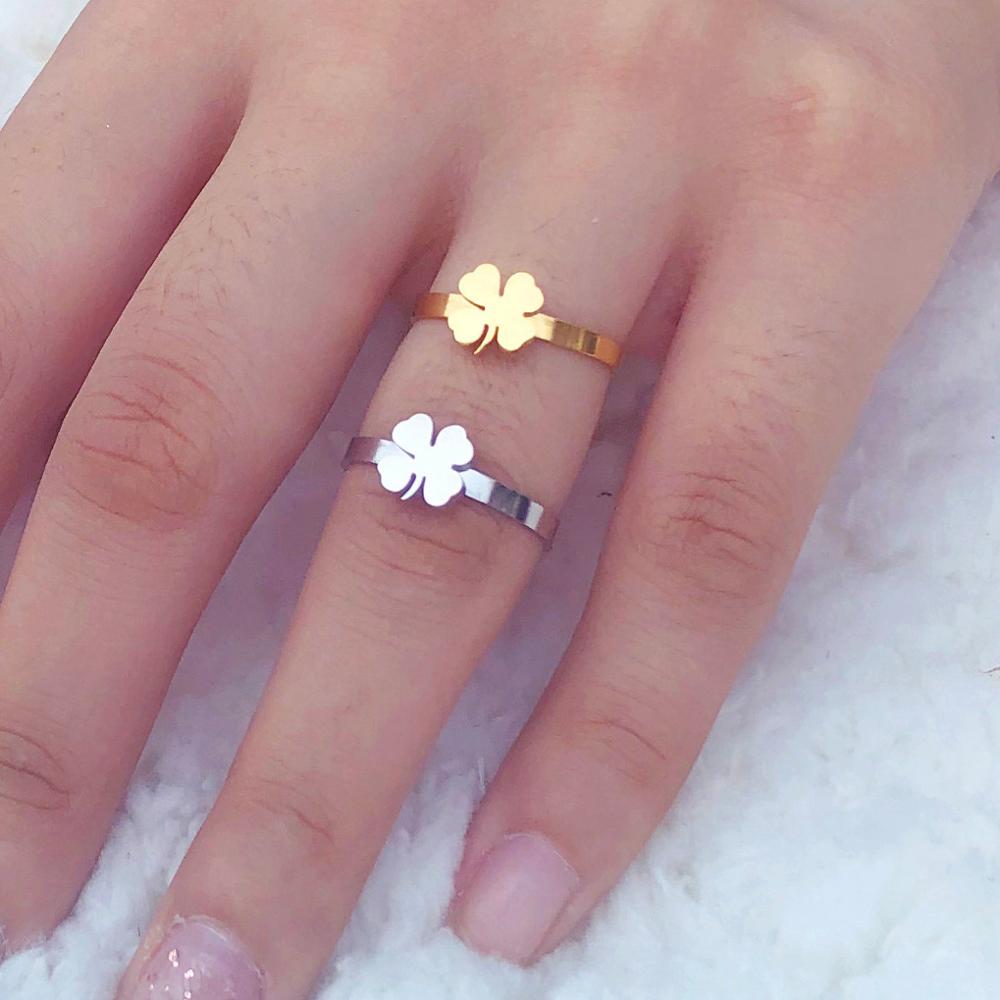 Clover Feather lightning Heart Rings For Women - Shopeasywear