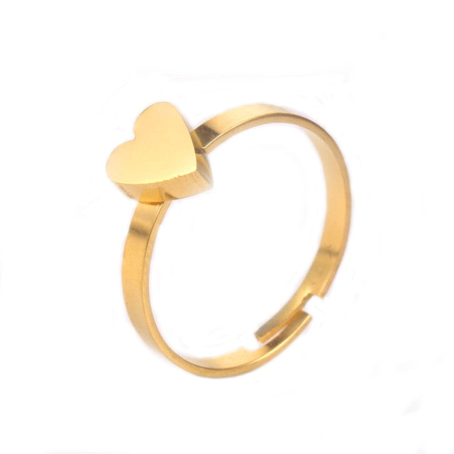 Clover Feather lightning Heart Rings For Women - Shopeasywear