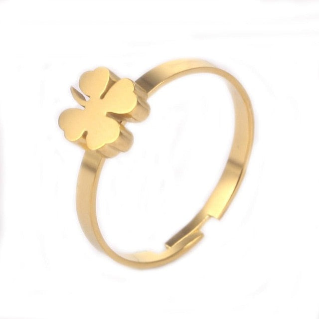 Clover Feather lightning Heart Rings For Women - Shopeasywear