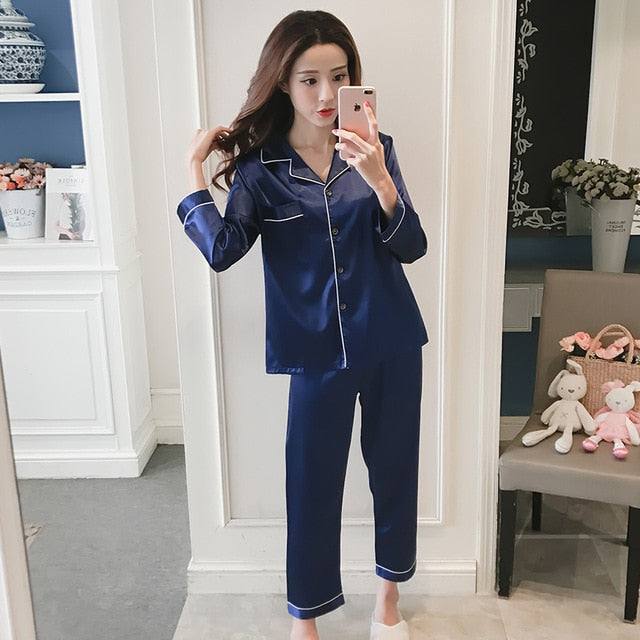 Silk Satin Women Pajama Sets