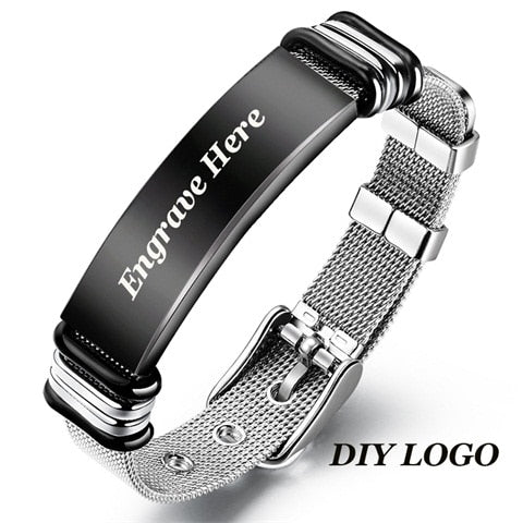 Customized Black Men Bracelet - Shopeasywear