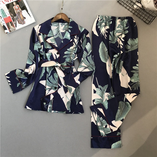 New Spring Fall Stitch Pajamas Set