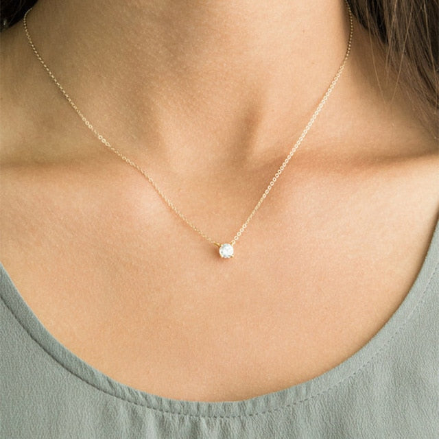 Transparent thin Line Simple choker Necklace - Shopeasywear