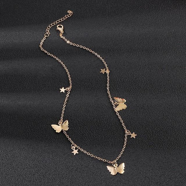 Cute Butterfly Choker Necklace For Women - Shopeasywear