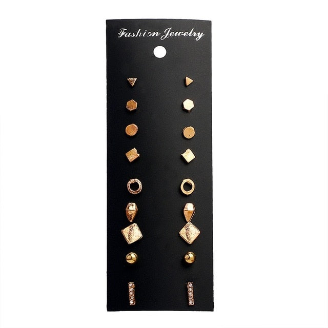 12 Pairs/Set Simulated Pearl Earrings For Women - Jeglow store
