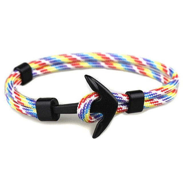 Fashion Black Anchor Bracelets - Shopeasywear