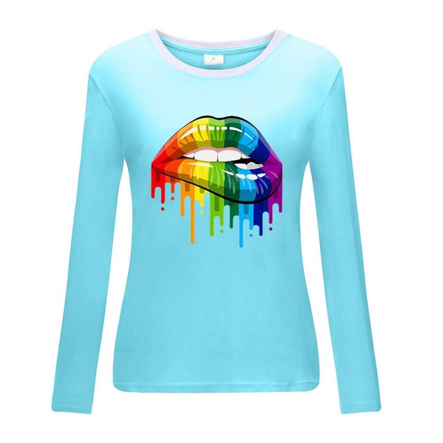 O-neck Long Sleeve Top Loose T-shirt