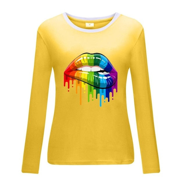 O-neck Long Sleeve Top Loose T-shirt