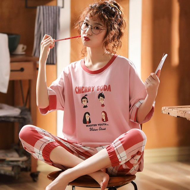 Plus Size M-5XL Women Pajamas Set - Jeglowstore